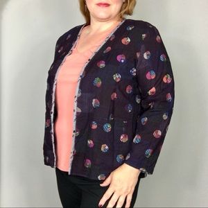 🎨 Artsy Plus Size Coat